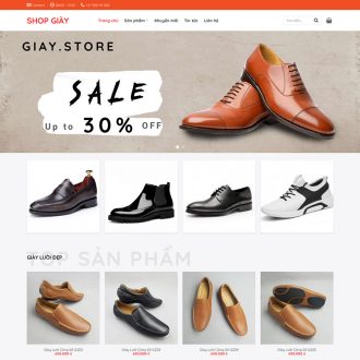 Mẫu website bán giày nam