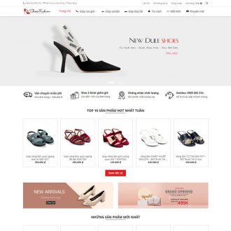 Mẫu website bán giày nữ