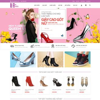 Mẫu website bán giày nữ 01