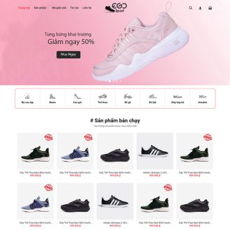 Mẫu website bán giày thể thao