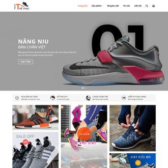 Mẫu website bán giày thể thao 01