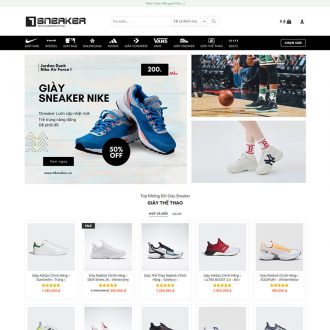 Mẫu website bán giày Sneaker